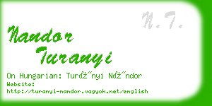 nandor turanyi business card